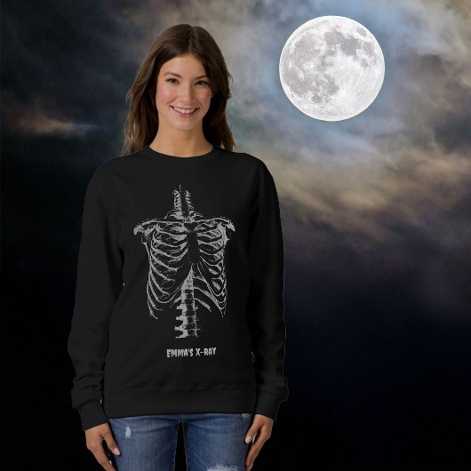 Röntgen Rib Cage Funny Halloween Anpassen Sweatshirt