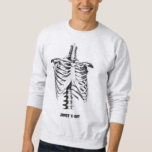 Röntgen Rib Cage Funny Halloween Anpassen Sweatshirt (Vorderseite)