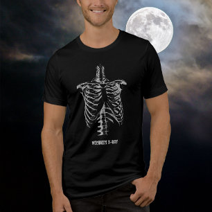 Röntgen Rib Cage Funny Halloween Anpassen Tri-Blend Shirt