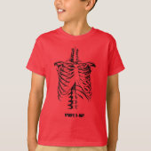 Röntgen Rib Cage Funny Halloween Kinder individual T-Shirt (Vorderseite)
