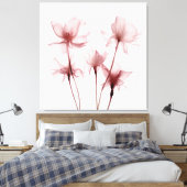Röntgen-Rosa-Carnation-Blume Leinwanddruck (Insitu (Schlafzimmer))