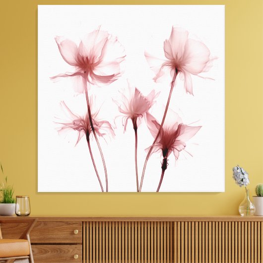 Röntgen-Rosa-Carnation-Blume Leinwanddruck (Insitu (Wohnzimmer))