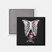 Röntgen Skeleton Funny Pregnancy Magnet (Vorderseite/Rückseite)
