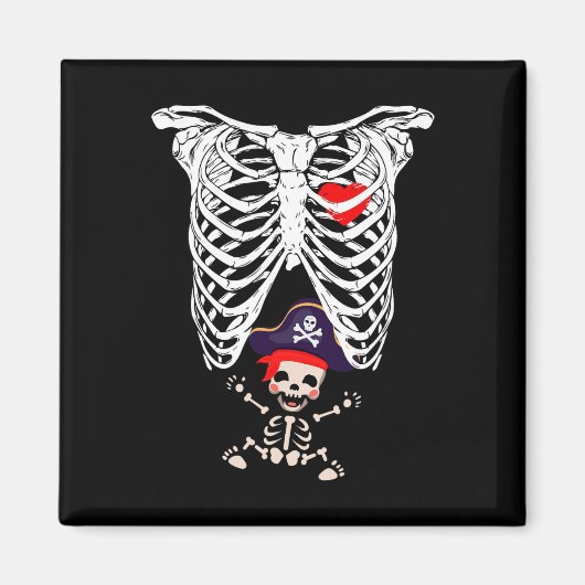 Röntgen Skeleton Funny Pregnancy Magnet (Vorne)