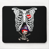 Röntgen Skeleton Funny Pregnancy Mousepad (Vorne)