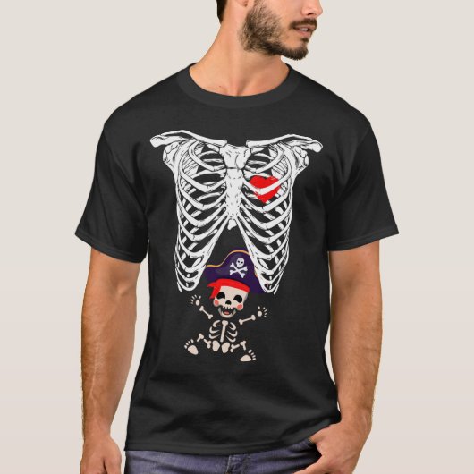 Röntgen Skeleton Funny Pregnancy T-Shirt (Vorderseite)