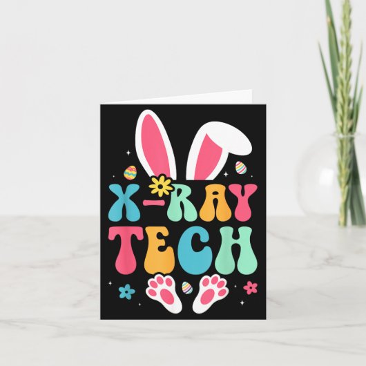 Röntgen-Tech-Hasen-Eier Radiologie Ostertag Karte (Vorderseite)