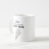 RÖNTGEN-TECHNIK Personalisierter Name Radiographie Kaffeetasse (Vorderseite Links)