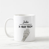RÖNTGEN-TECHNIK Personalisierter Name Radiographie Kaffeetasse (Links)