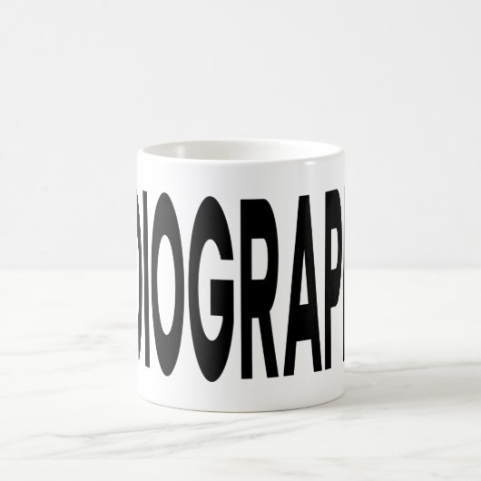 Röntgenassistent Black Typografie Kaffeetasse (Mittel)
