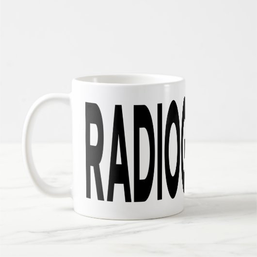 Röntgenassistent Black Typografie Kaffeetasse (Links)