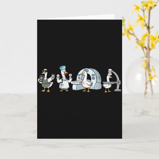 Röntgenassistent Gans Radiologie Röntgen Röntgenol Karte (Gelbe Blume)