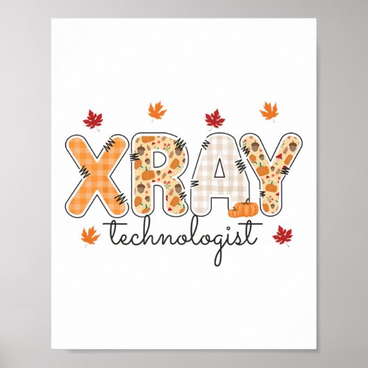 Röntgenassistent Herbst Radiologieassistent Ernted Poster (Vorne)