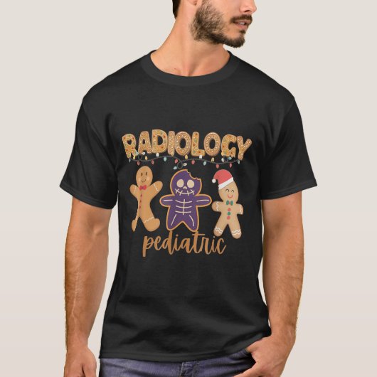 Röntgenassistent Pädiatrie Weihnachten Gingerbread T-Shirt (Vorderseite)