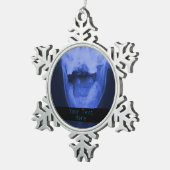 Röntgenaufnahme 3 - elektromagnetisches Blau Schneeflocken Zinn-Ornament (Rechts)