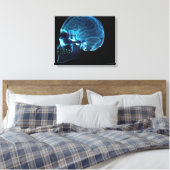 Röntgenaufnahme des Gehirns in einem Schädel Leinwanddruck (Insitu (Schlafzimmer))
