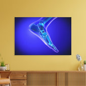 Röntgenaufnahme des menschlichen Fußes 3 Leinwanddruck (Insitu (Wohnzimmer))