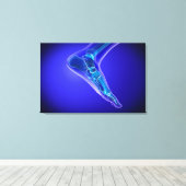 Röntgenaufnahme des menschlichen Fußes 3 Leinwanddruck (Insitu (Holzboden))