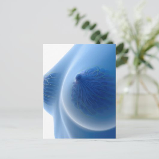 Röntgenbild der weiblichen Brustanatomie Postkarte (Stehend Vorderseite)