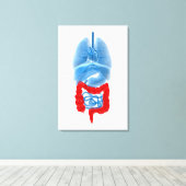 Röntgenbild interner Organe mit großen Leinwanddruck (Insitu (Holzboden))