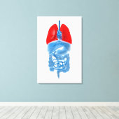 Röntgenbild interner Organe mit Lungen Leinwanddruck (Insitu (Holzboden))