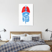 Röntgenbild interner Organe mit Lungen Leinwanddruck (Insitu (Schlafzimmer))