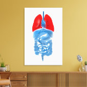 Röntgenbild interner Organe mit Lungen Leinwanddruck (Insitu (Wohnzimmer))