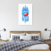 Röntgenbild interner Organe mit Magenschmerzen Leinwanddruck (Insitu (Schlafzimmer))
