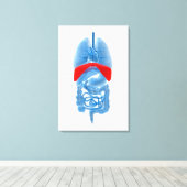 Röntgenbild interner Organe mit Membranen Leinwanddruck (Insitu (Holzboden))