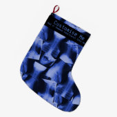 Röntgenblau Großer Weihnachtsstrumpf (Vorderansicht (hängend))