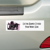 RÖNTGENBLICK-KAMERA-SCHWARZ-ROSA AUTOAUFKLEBER (Auf Auto)