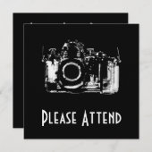 RÖNTGENBLICK-KAMERA - SCHWARZES U. WEISS EINLADUNG (Vorne/Hinten)