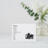 RÖNTGENBLICK-KAMERA - SCHWARZES U. WEISS VISITENKARTE (Stehend Vorderseite)