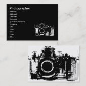 RÖNTGENBLICK-KAMERA - SCHWARZES U. WEISS VISITENKARTE (Vorne/Hinten)