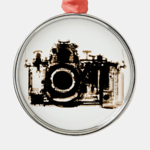 RÖNTGENBLICK-KAMERA - SEPIA SILBERNES ORNAMENT