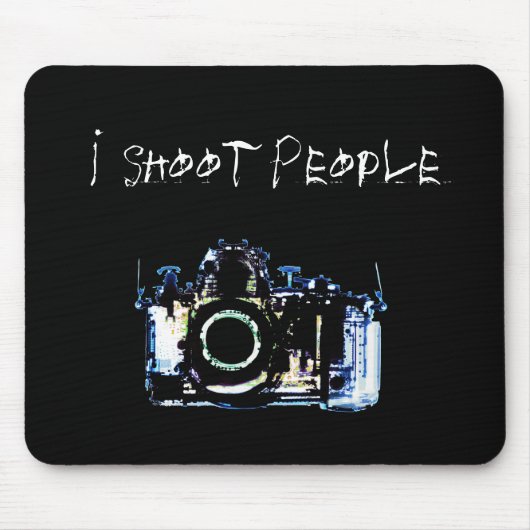 RÖNTGENBLICK-KAMERA-VORLAGE - ich schieße Leute Mousepad (Vorne)