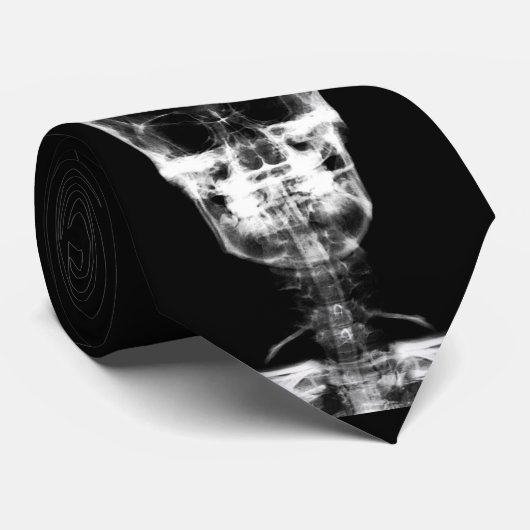 RÖNTGENBLICK-SKELETON SCHÄDEL - B&W KRAWATTE (Gerollt)