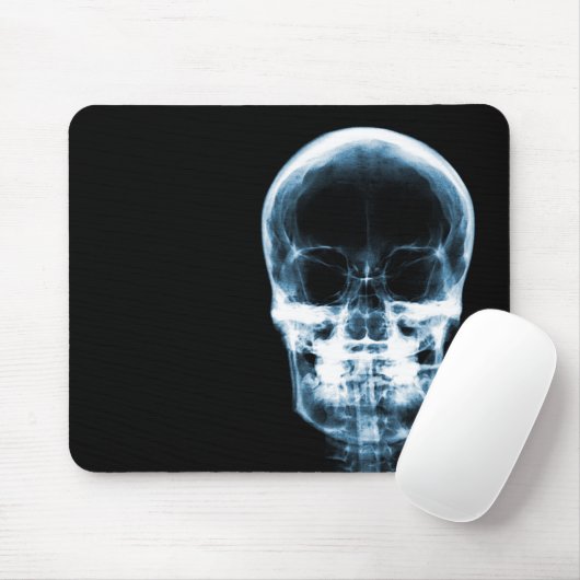 RÖNTGENBLICK-SKELETON SCHÄDEL - Blau Mousepad (Mit Mouse)