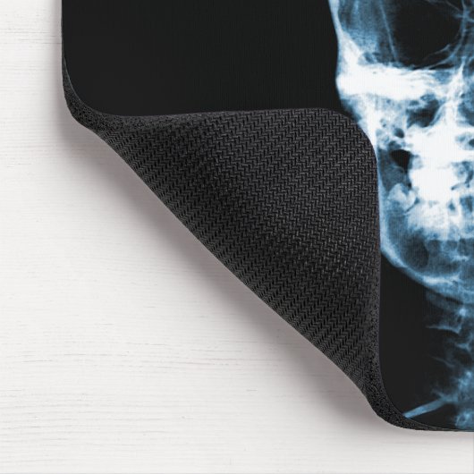 RÖNTGENBLICK-SKELETON SCHÄDEL - BLAU MOUSEPAD (Ecke)