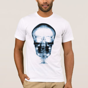 RÖNTGENBLICK-SKELETON SCHÄDEL - BLAU T-Shirt