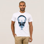 RÖNTGENBLICK-SKELETON SCHÄDEL - BLAU T-Shirt (Vorne ganz)