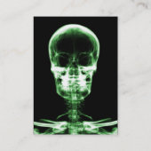 RÖNTGENBLICK-SKELETON SCHÄDEL - GRÜN VISITENKARTE (Rückseite)
