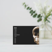 RÖNTGENBLICK-SKELETON SCHÄDEL - ORANGE VISITENKARTE (Stehend Vorderseite)