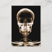 RÖNTGENBLICK-SKELETON SCHÄDEL - ORANGE VISITENKARTE (Rückseite)