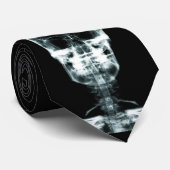 RÖNTGENBLICK-SKELETON SCHÄDEL - VORLAGE KRAWATTE (Gerollt)