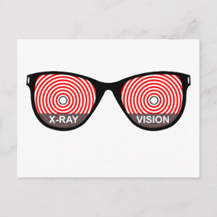 Röntgenbrille Postkarte