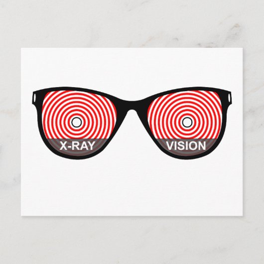 Röntgenbrille Postkarte (Vorderseite)