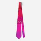 Röntgenmädchen Glitch Art Gitter Hot Pink Krawatte (Vorderseite)