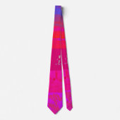 Röntgenmädchen Glitch Art Gitter Hot Pink Krawatte (Vorderseite)