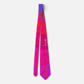 Röntgenmädchen Glitch Art Gitter Hot Pink Krawatte (Rückseite)